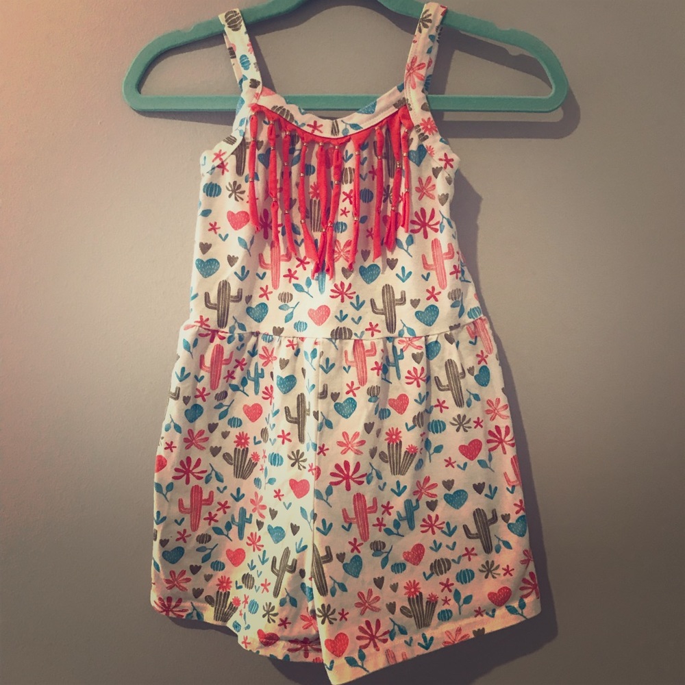 Girls vintage cactus romper